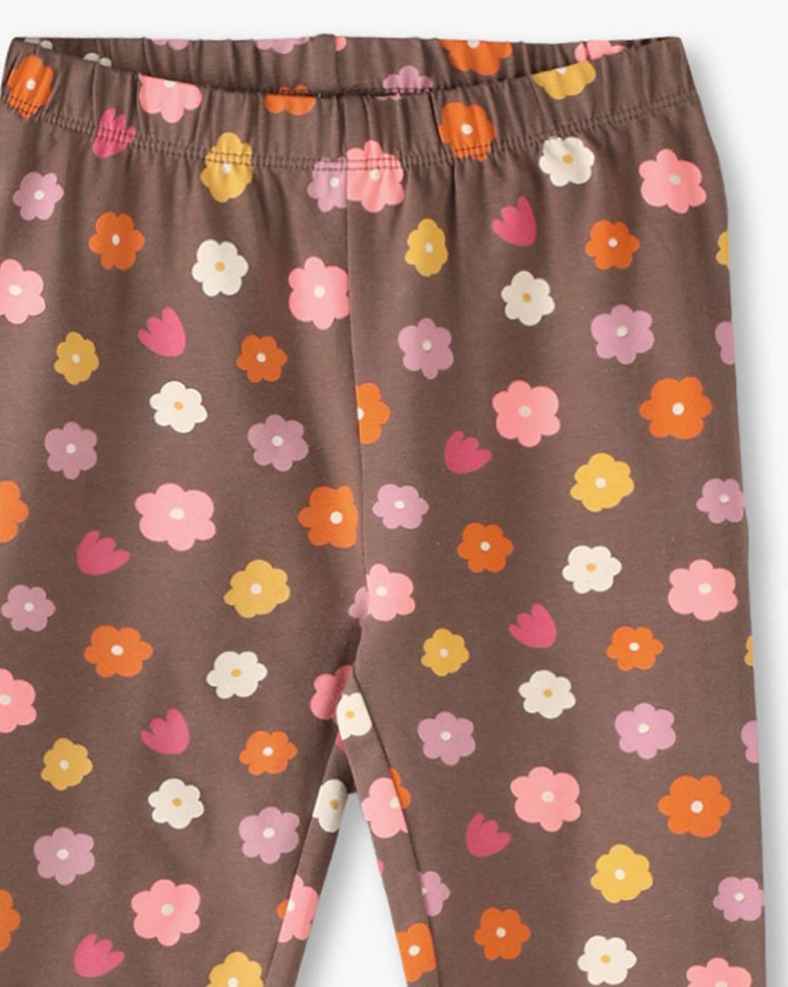 KG MINNIE FLORAL AOP LEGGIN, BROWN, 2-3Y