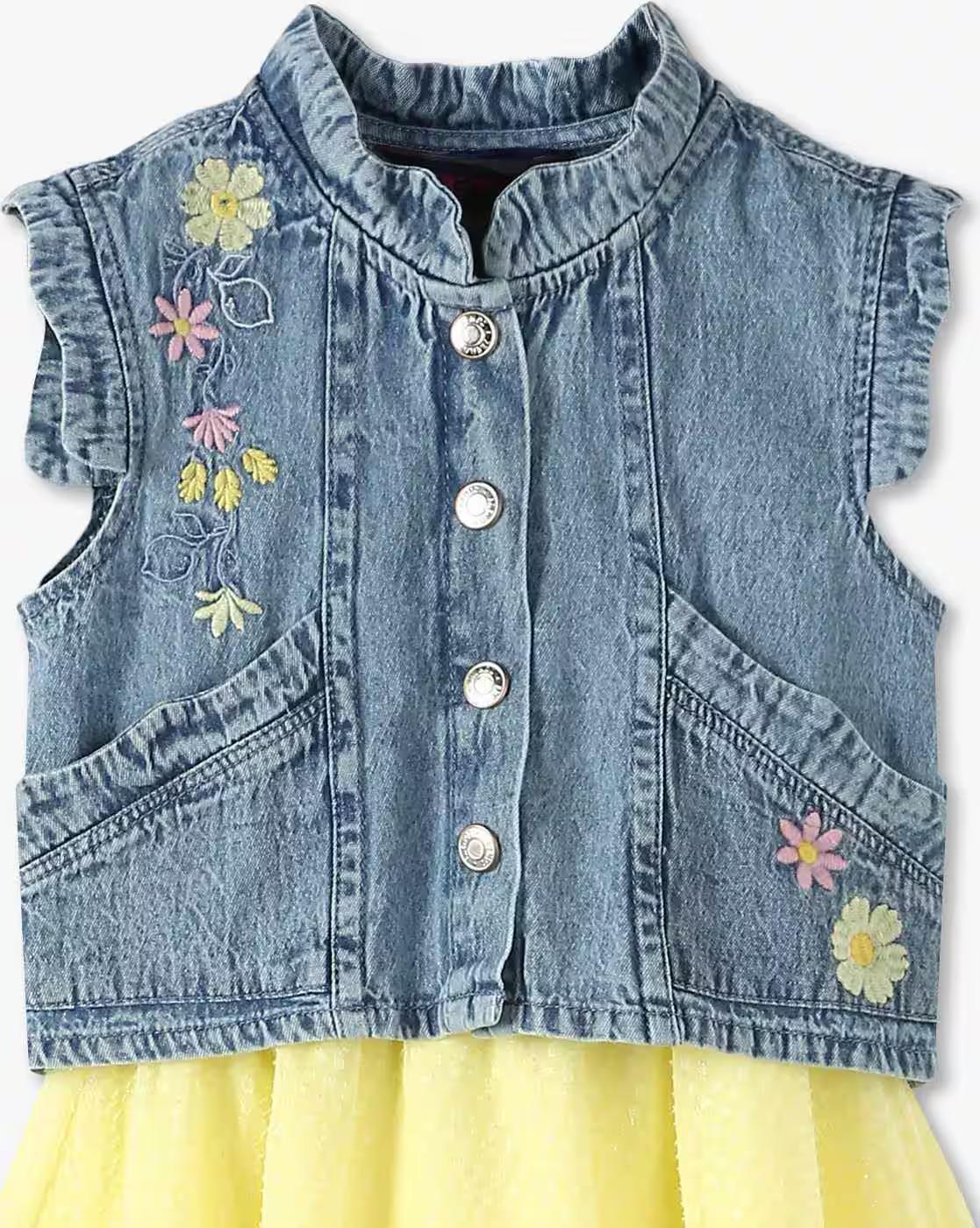 YELLOW SHIMMER DRESS, YELLOW, 7-8Y