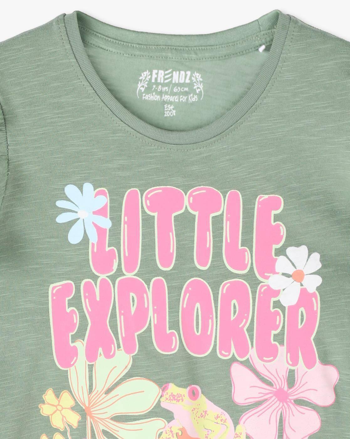 LITTLE EXPLORER FLUTTER, GREEN, 2-3Y