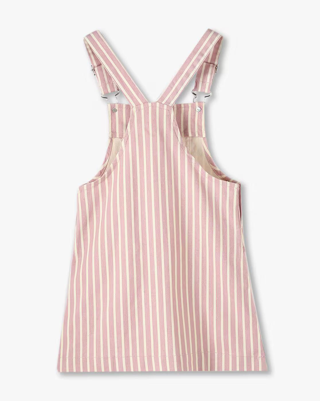 PINK PIN STRIPE DUNGAREE, LT. PINK, 2-3Y