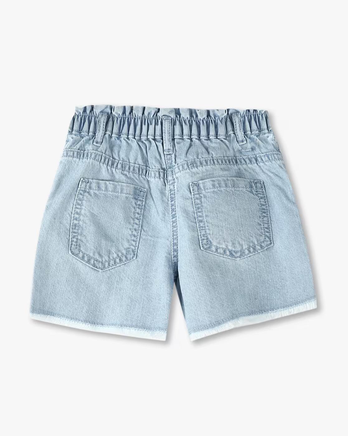 Denim shorts with placement, BLUE, 2-3Y