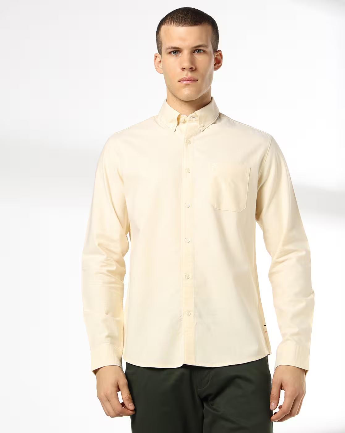 Men Regular Fit Shirt - Yellow