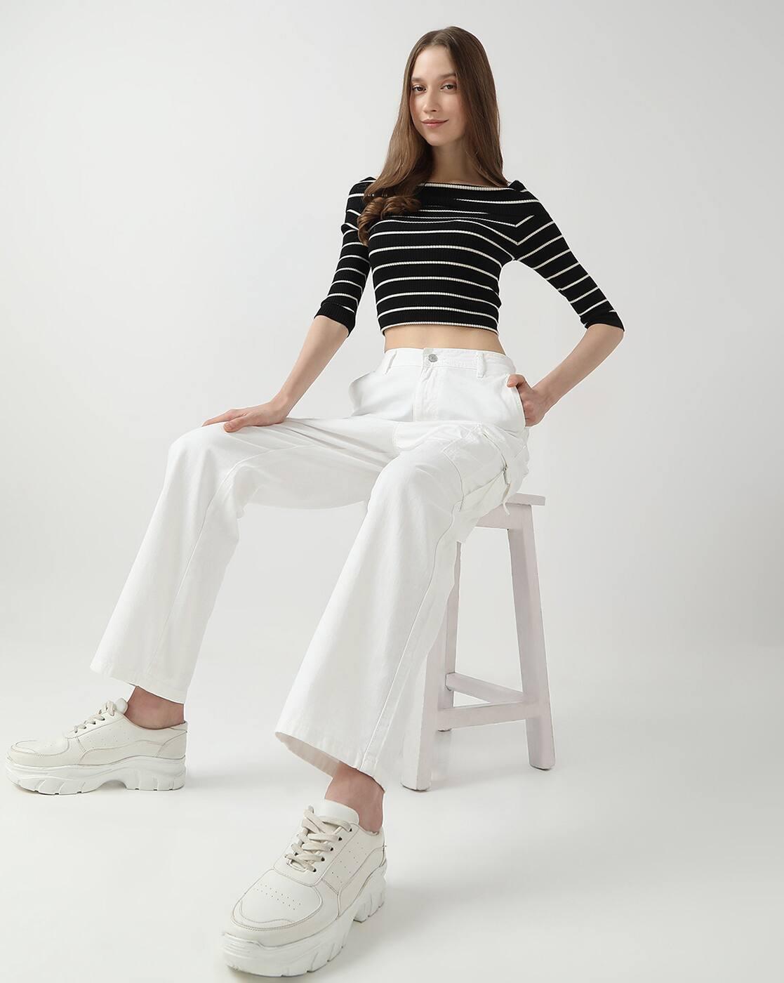SS25NON DENIM BOTTOMSLFC463, WHITE, 36