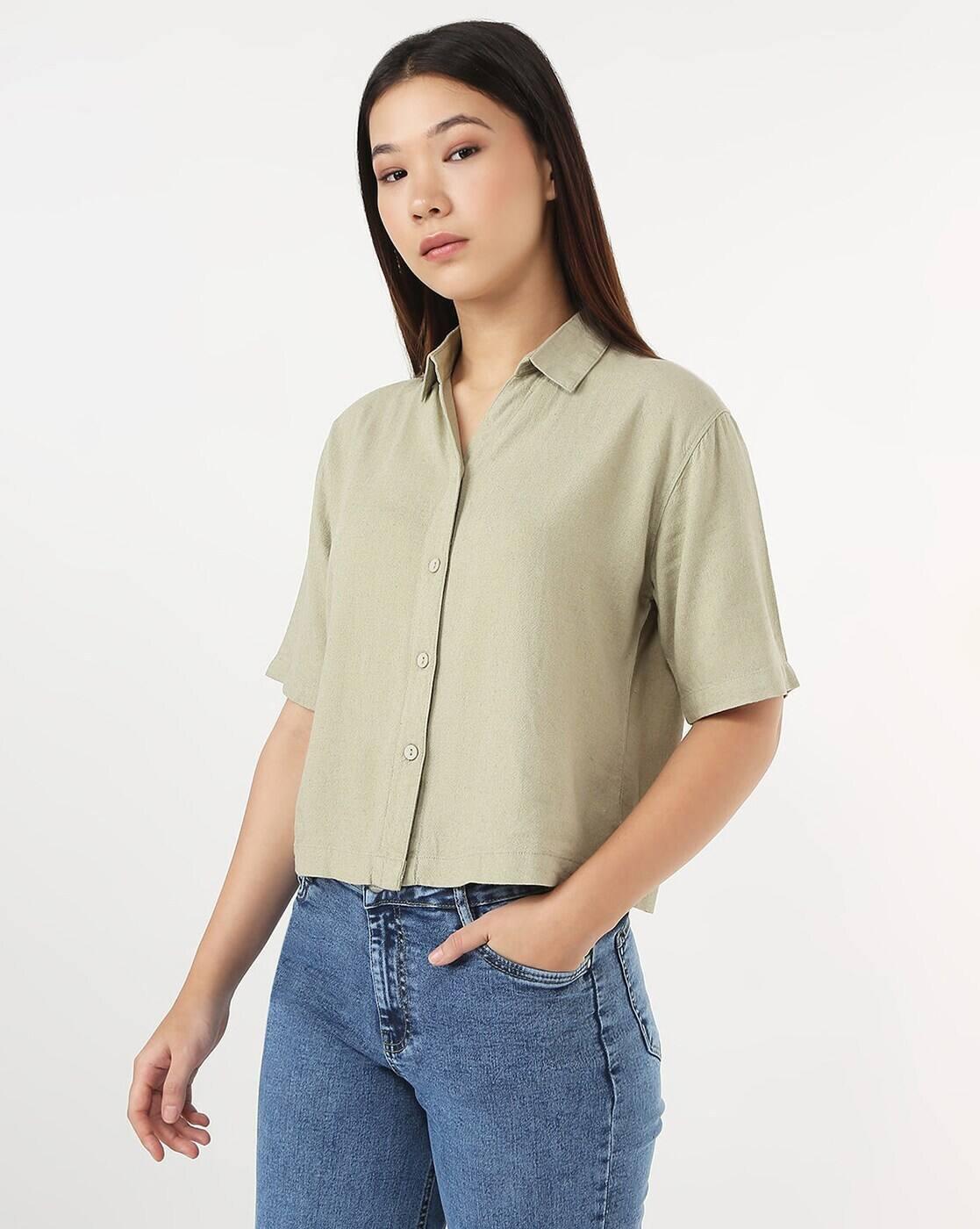 SS25SHIRTSLTB421, OLIVE, M