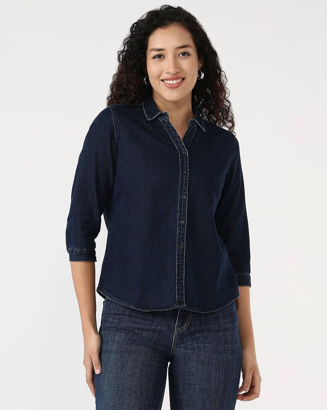 AW25SHIRTSLTC523, Dark BLUE, L