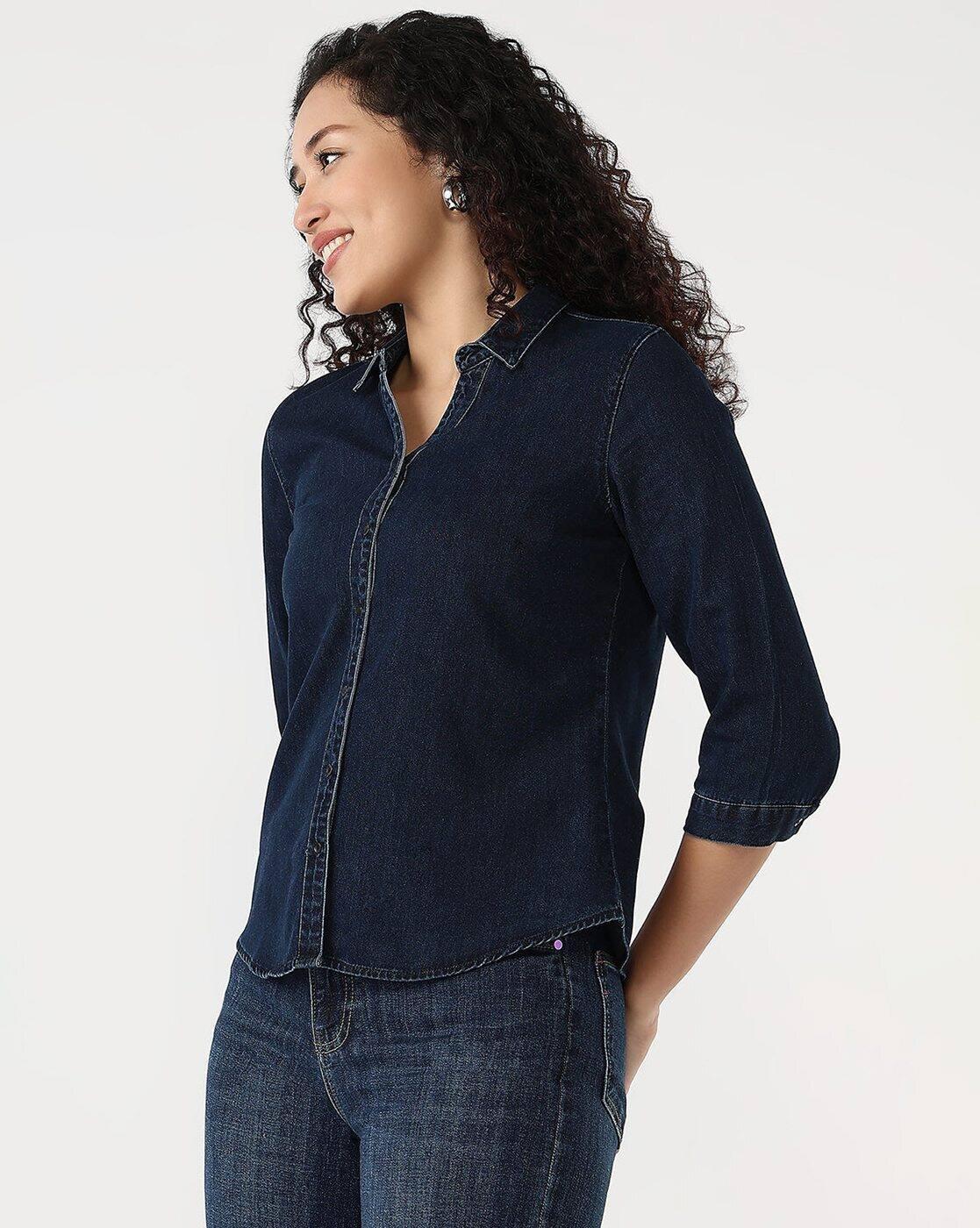 AW25SHIRTSLTC523, Dark BLUE, L