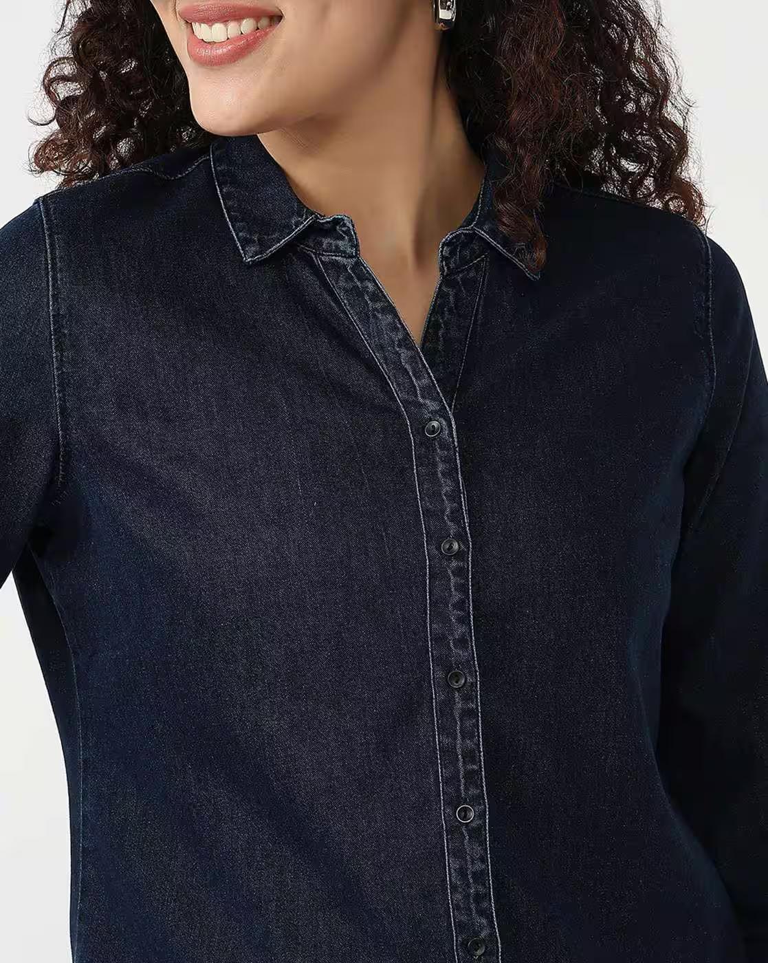 AW25SHIRTSLTC523, Dark BLUE, L
