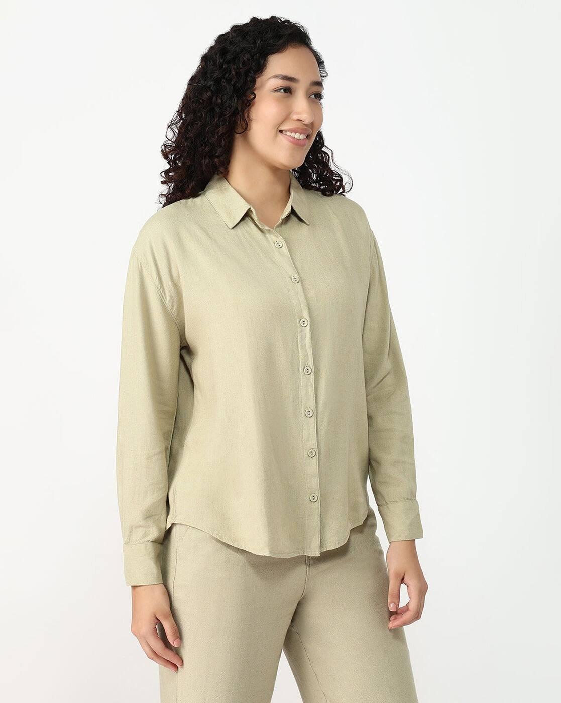 AW25SHIRTSLTA2040, OLIVE, L