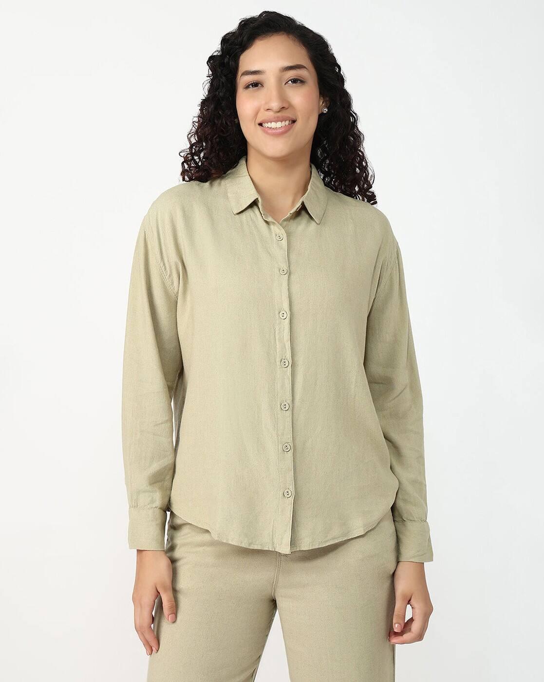 AW25SHIRTSLTA2040, OLIVE, L