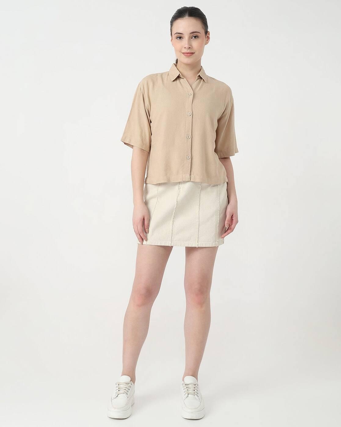 AW25SHIRTSLTB486, CREAM, S