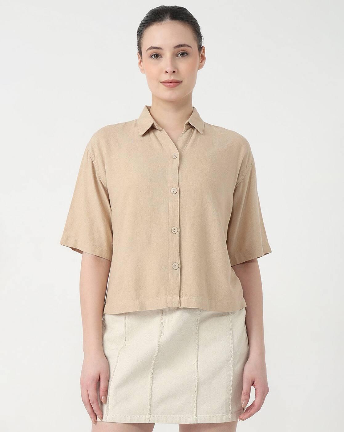 AW25SHIRTSLTB486, CREAM, S