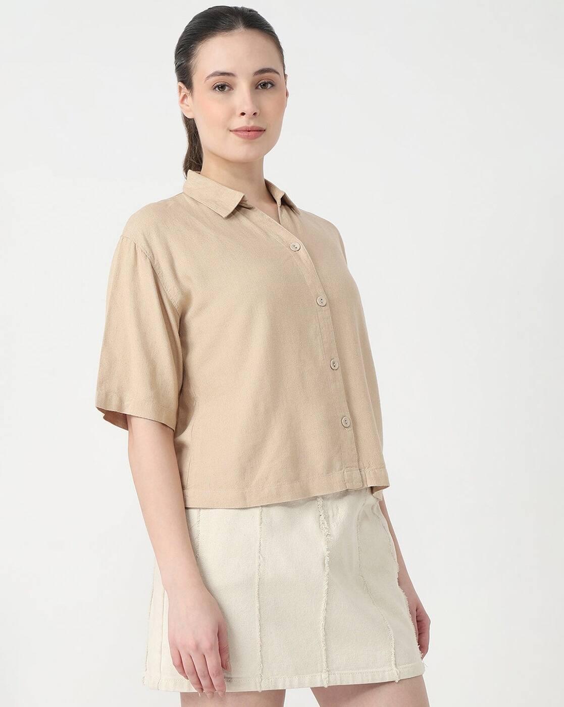 AW25SHIRTSLTB486, CREAM, S