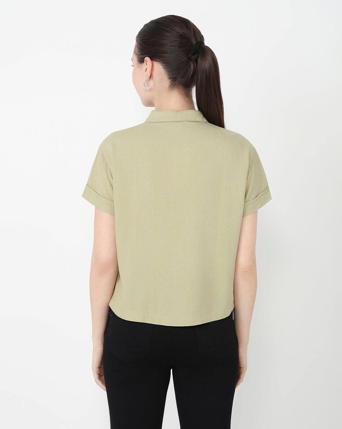 AW25SHIRTSLTB487, OLIVE, M