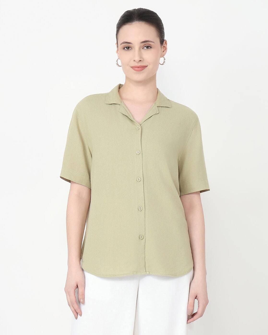 AW25SHIRTSLTB488, OLIVE, S