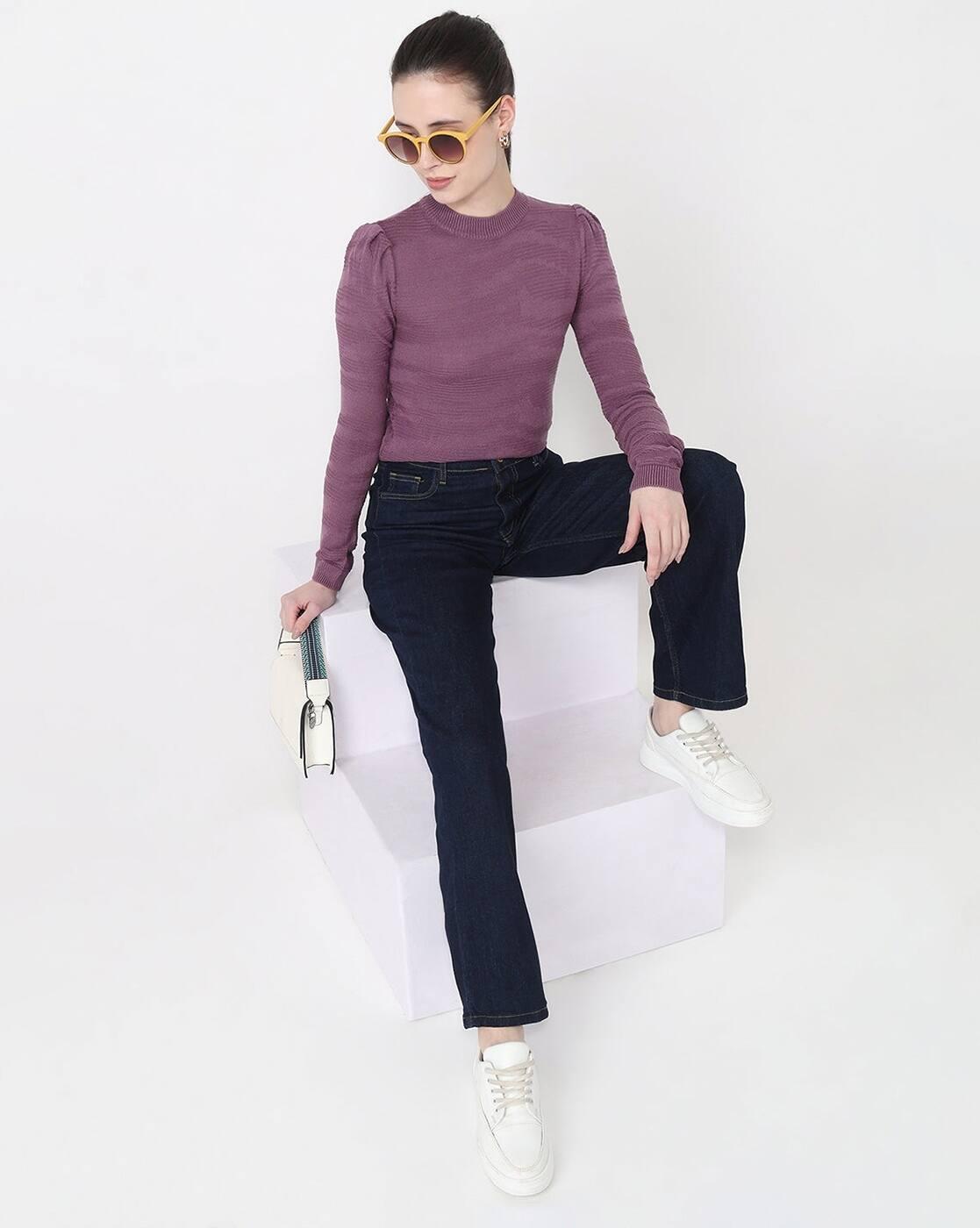 AW25TOPSLTS432, PURPLE, S
