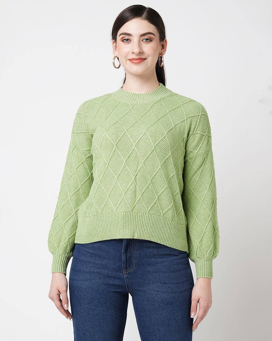 AW25SWEATERSWTSC1163, GREEN, S
