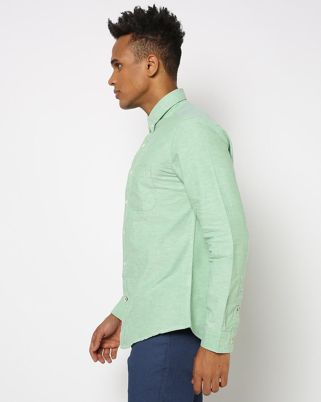 Men Core Oxford Slim Fit Shirt with Patch Pocket