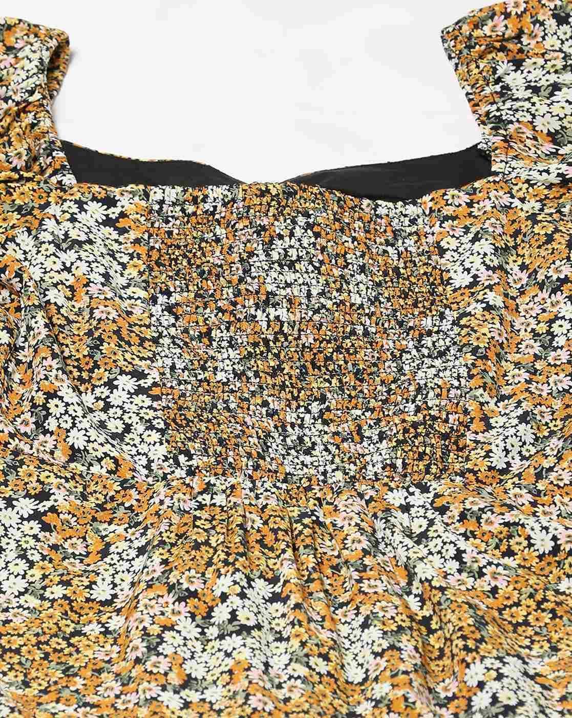 Women Floral Print Fit & Flare Dress