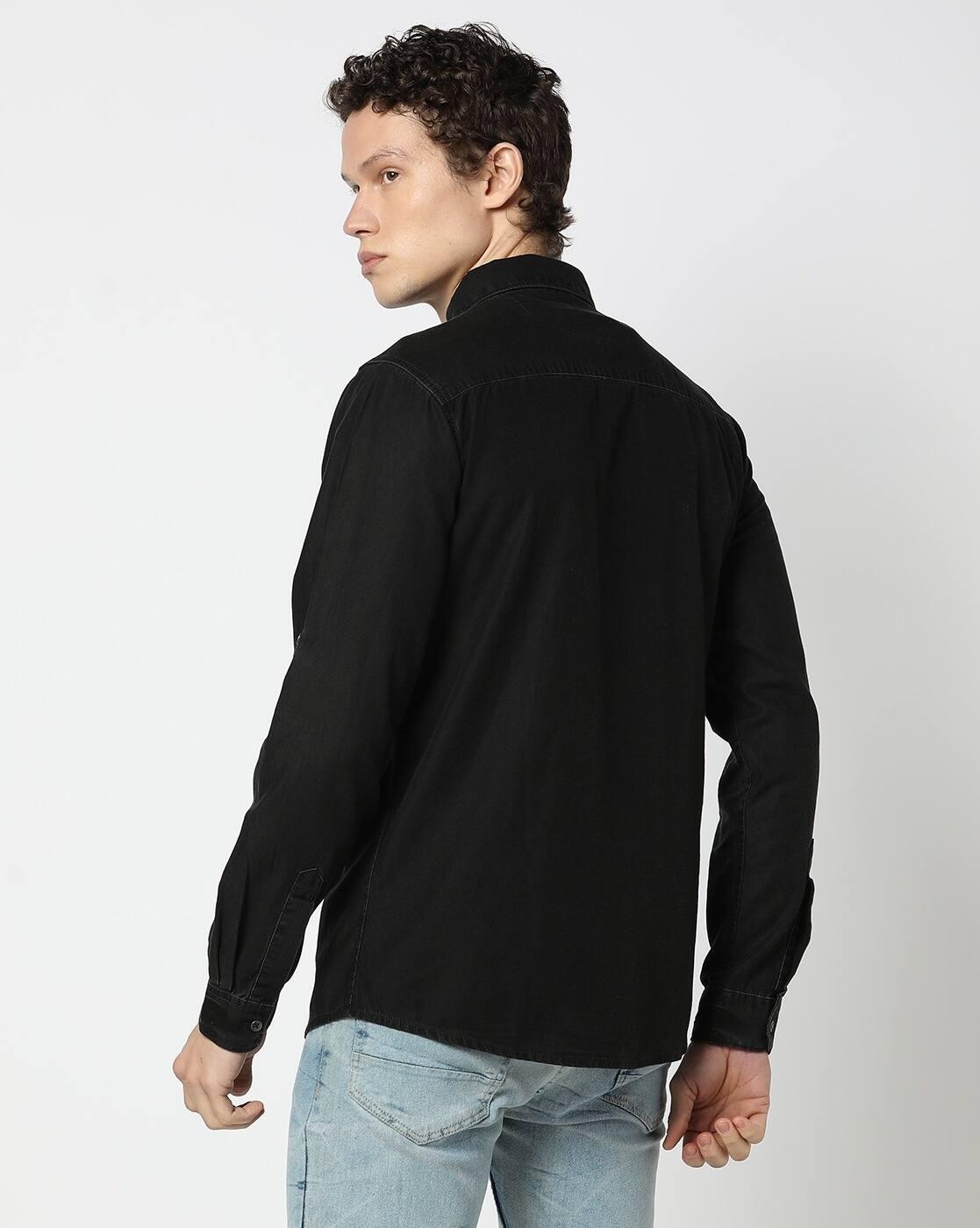 SHIRTS, BLACK, XL