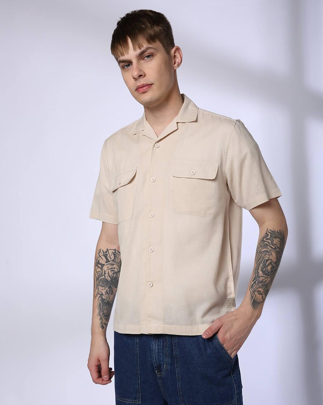 HS RESORT UTILITY SHIRT, BEIGE
