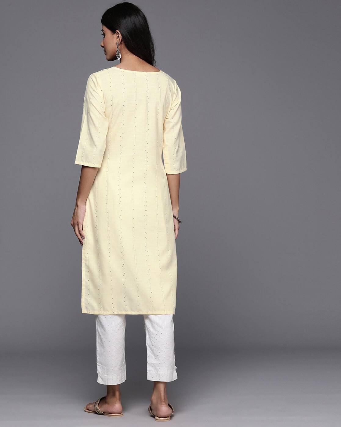 Women Sequin Embellished Straight Kurta