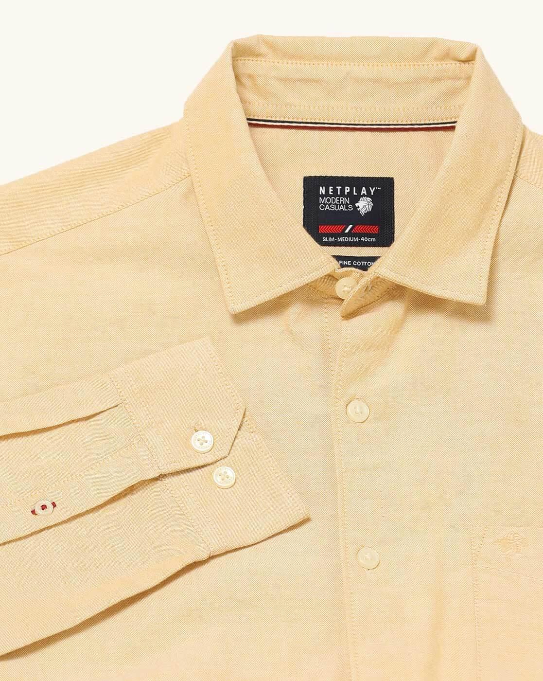 Men Slim Fit Cotton Shirt