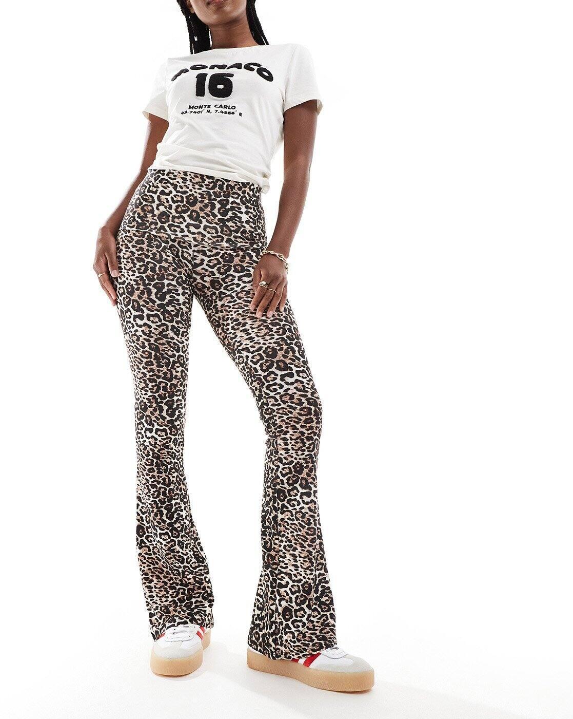 MISS WOMEN LEGGINGS, LEOPARD, UK 14
