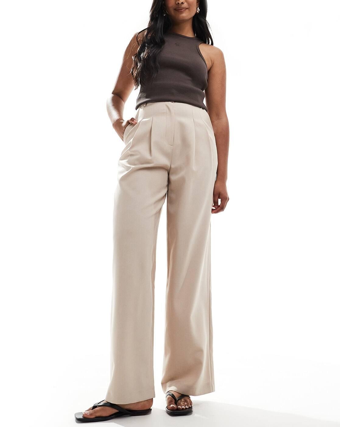 MISS WOMEN TROUSERS & PANT, TAUPE, UK 16
