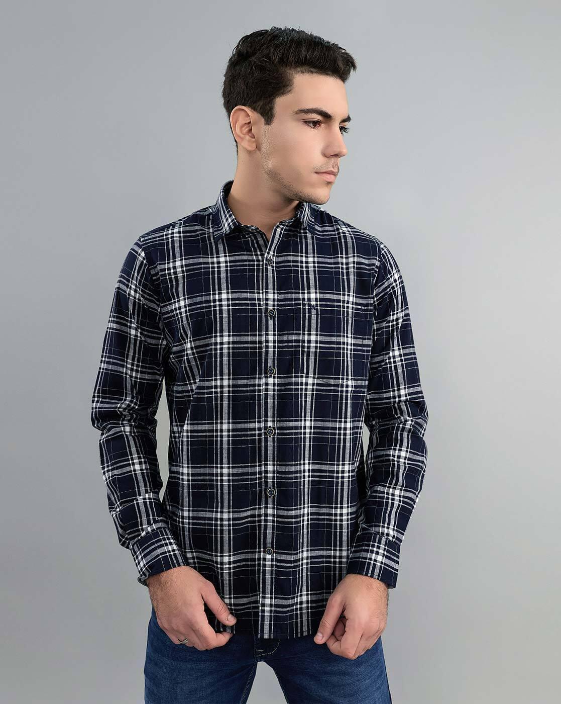 Men Checked Regular Fit Shirt