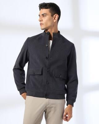 CORDUORY JACKET WITH FLAP P, CHARCOAL, L