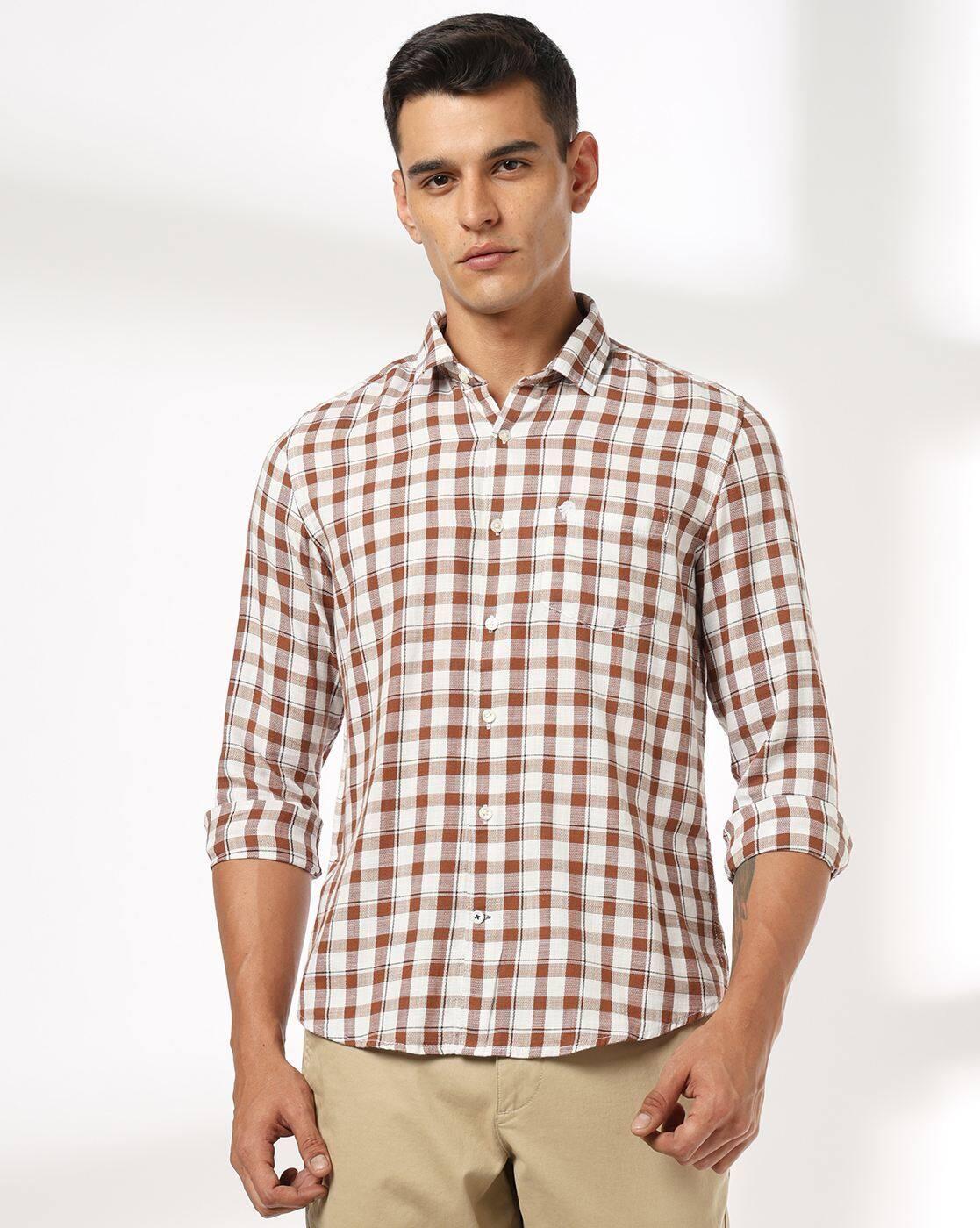 NP35 FS BSC SHIRT WITH FRENCH, BROWN, 40