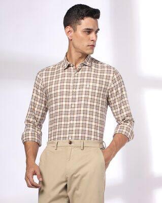 NP 35 FS BSC SHIRT WITH FRENC, BROWN, 40