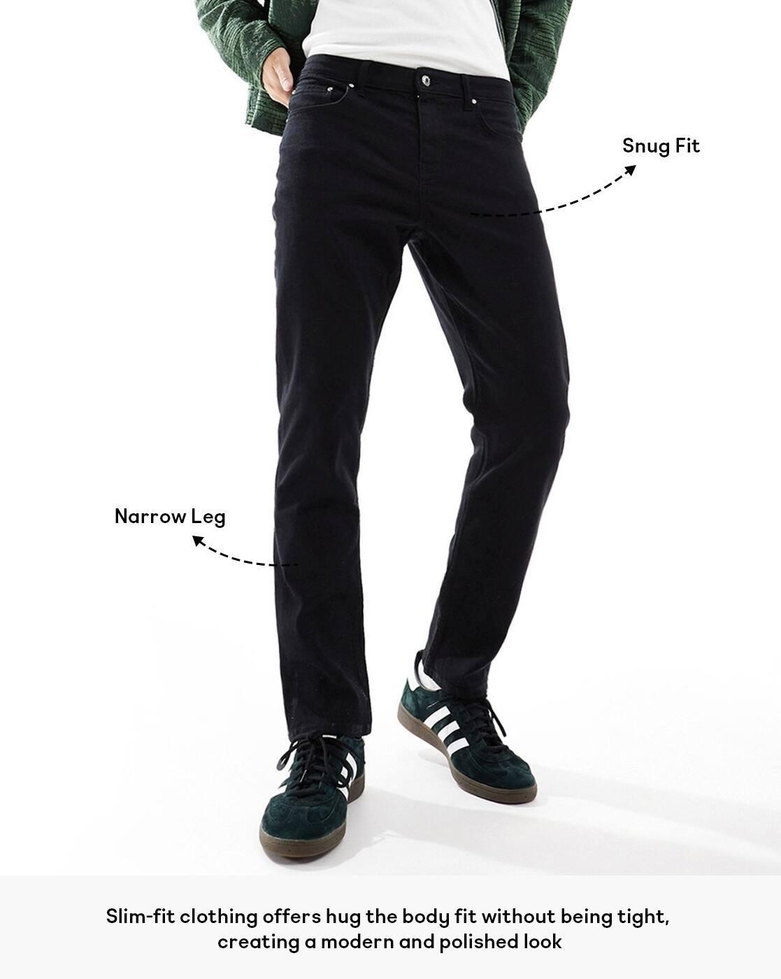 ASOS MEN JEANS, BLACK, W32 L32