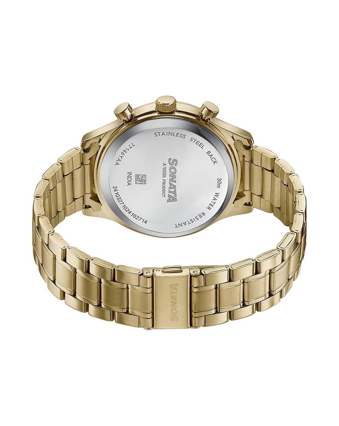 SONA MEN WRIST WATCHES, GOLD, OS