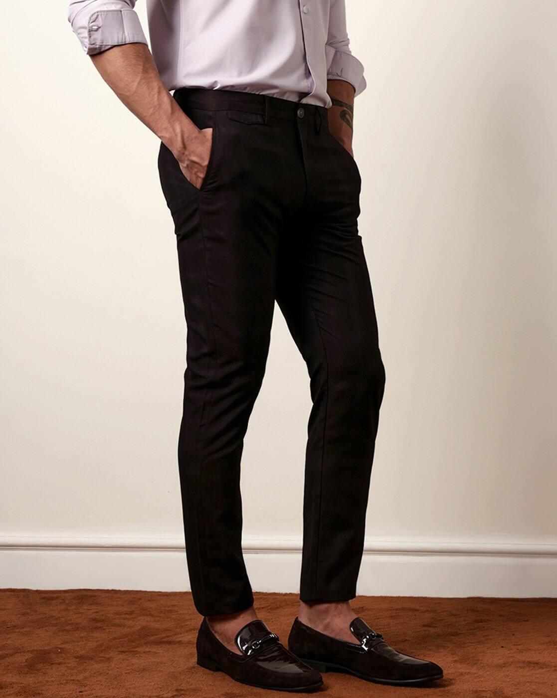 Men Woven Checked Slim Fit F, MAROON, 38