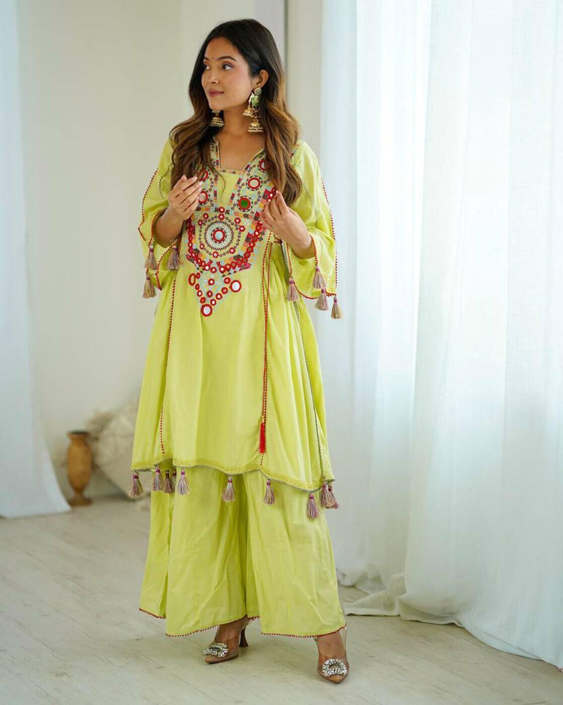 Women Embroidery Flared Kurta Set