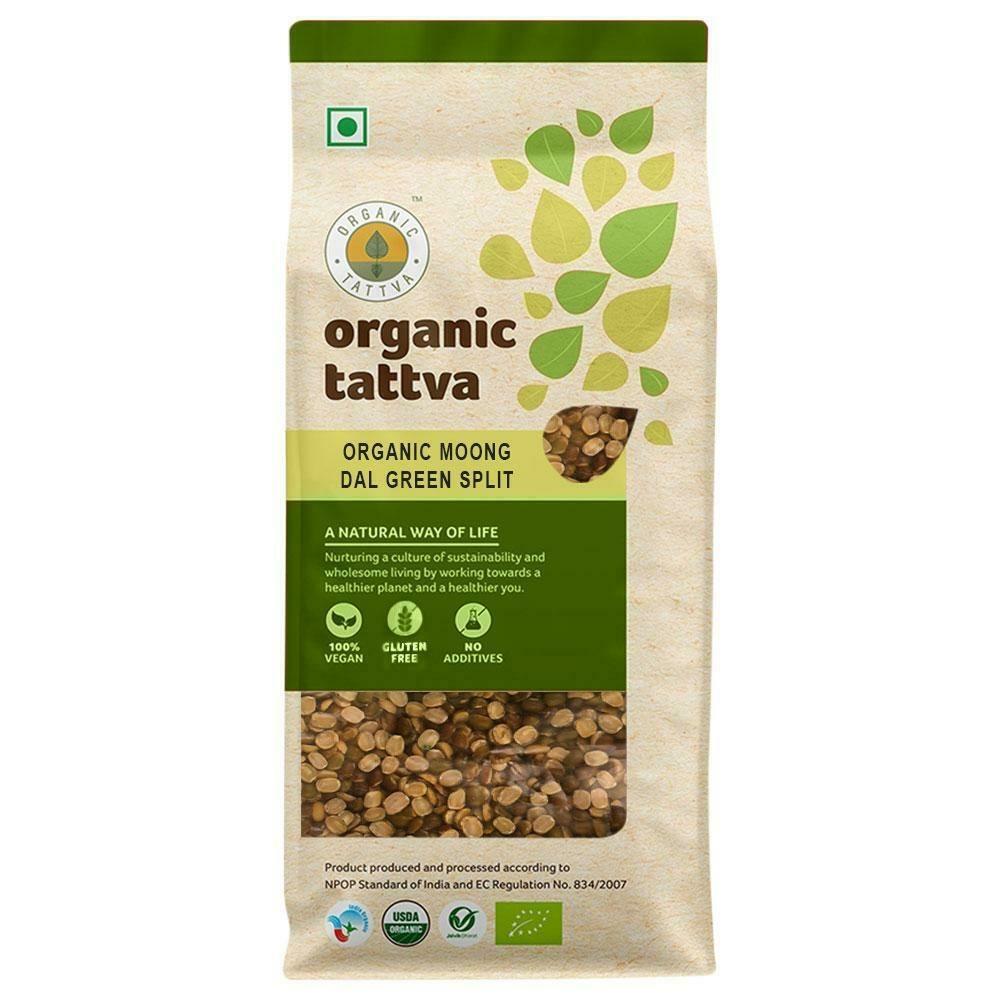 Organic Tattva | Organic Tattva Organic Green Split Moong Dal 500 g