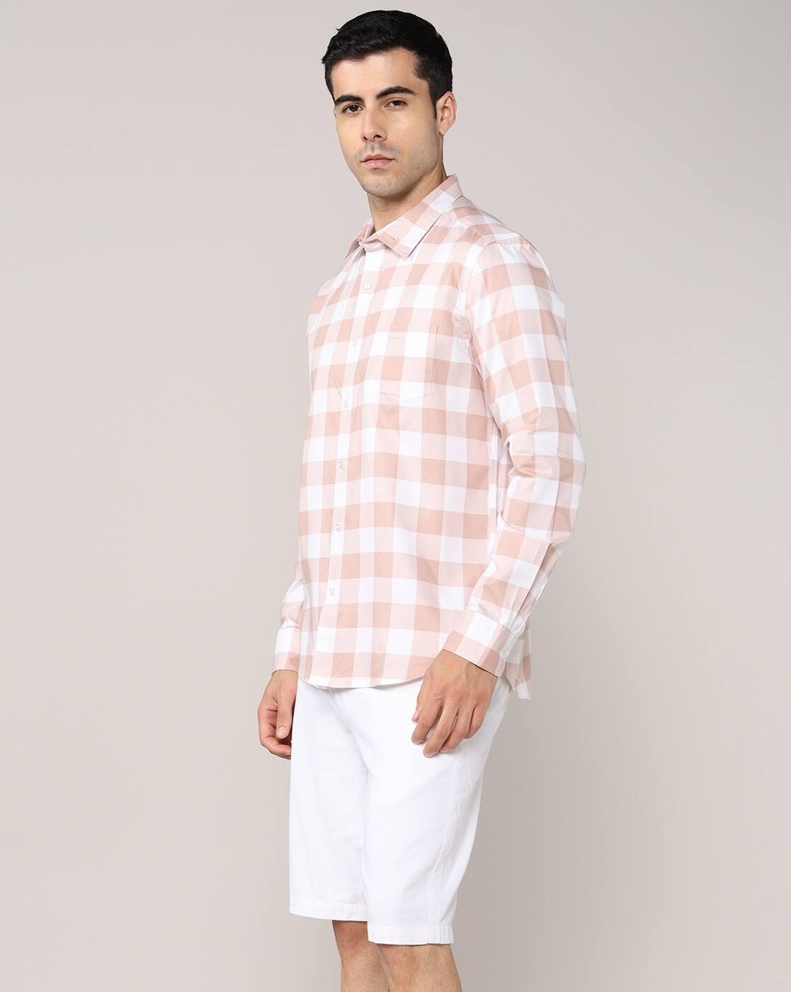 ALPH MEN SHIRTS, PEACH, L