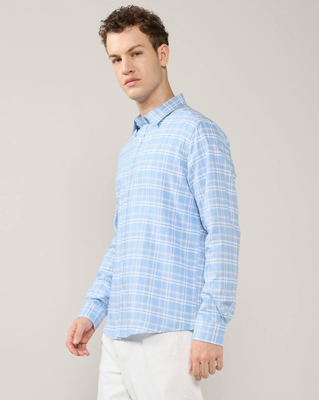 ALPH MEN SHIRTS, BLUE, M