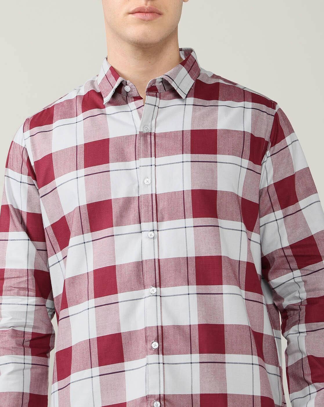 ALPH MEN SHIRTS, MAROON, S
