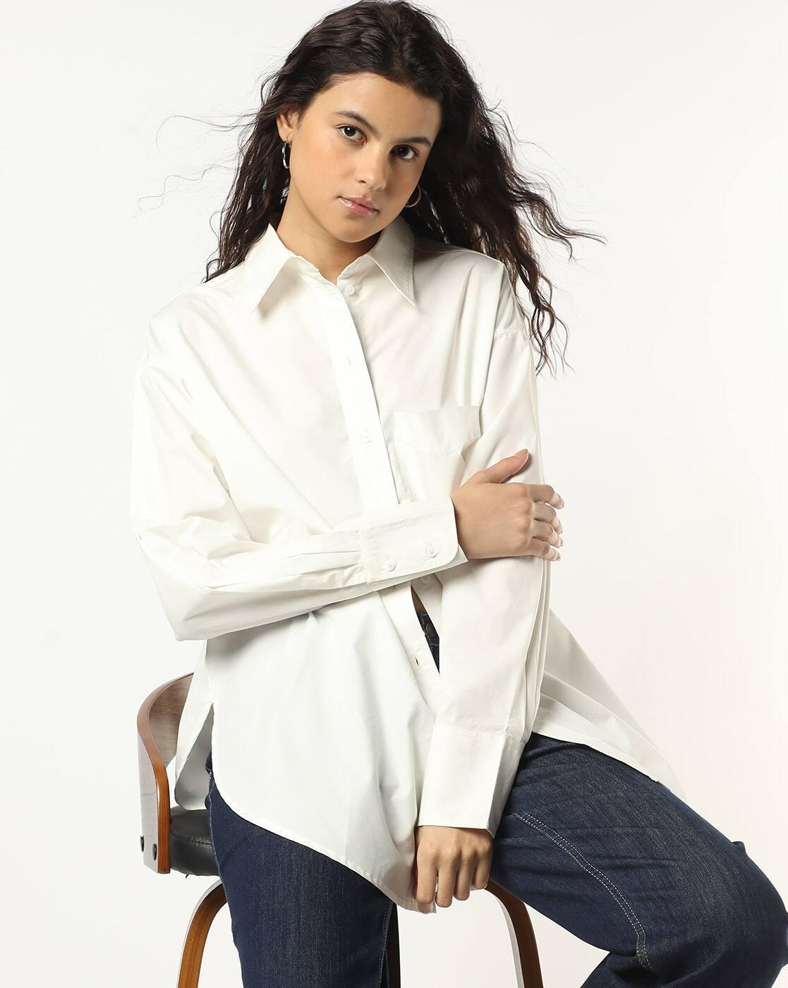 TOPWEAR SHIRTS, WHITE, XXL