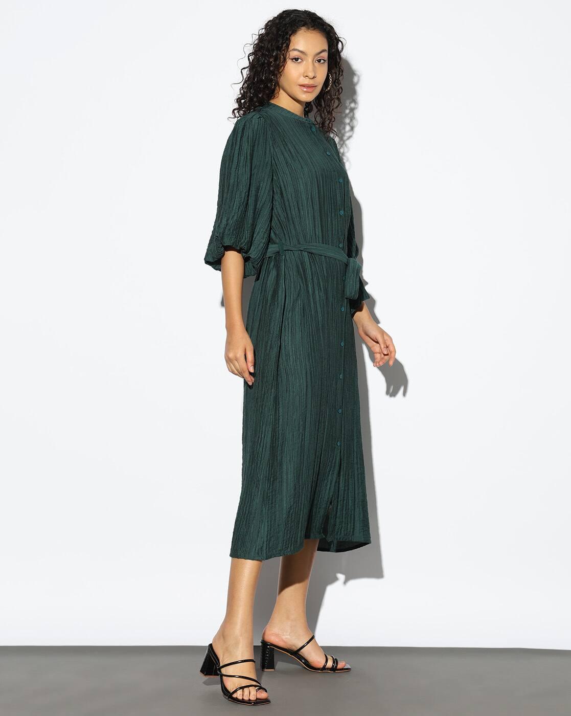 ONEPIECE DRESSES, GREEN, XS