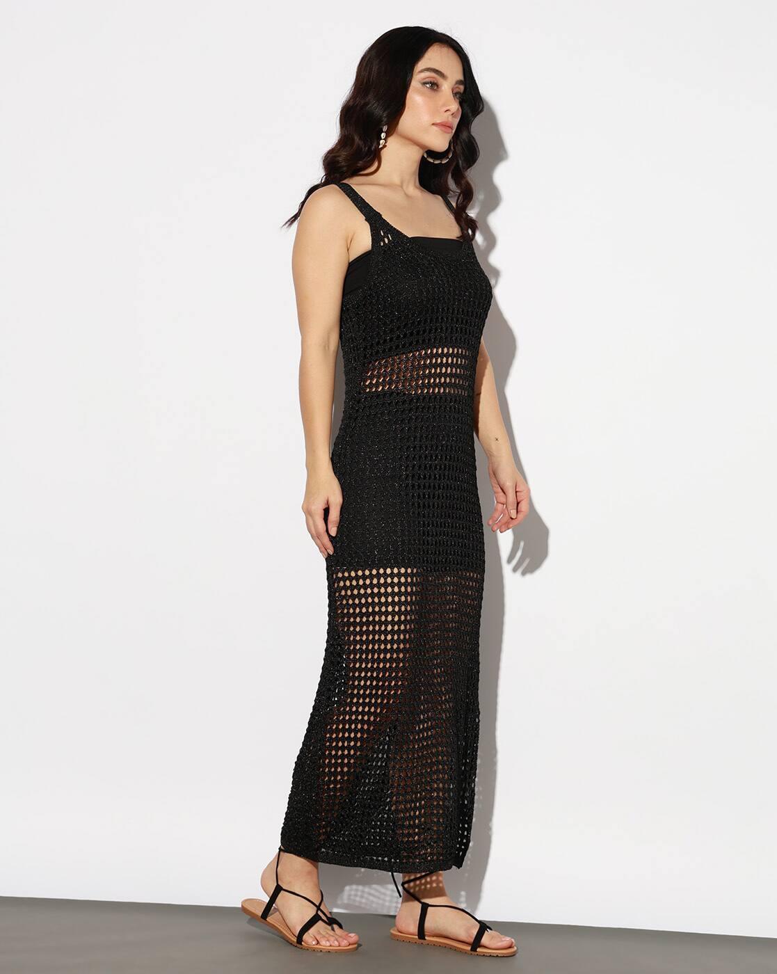 CASUALWEAR DRESSES, JET BLACK, M