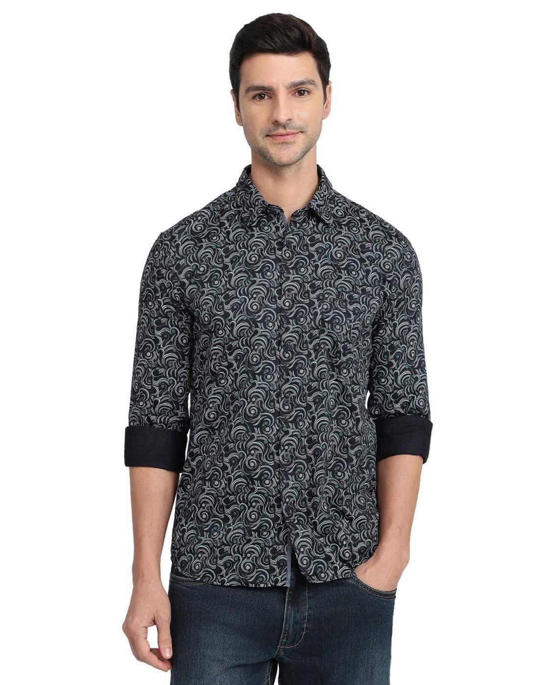 PARX-AW25-MC- TOPS SHIRTS, BLUE, 38