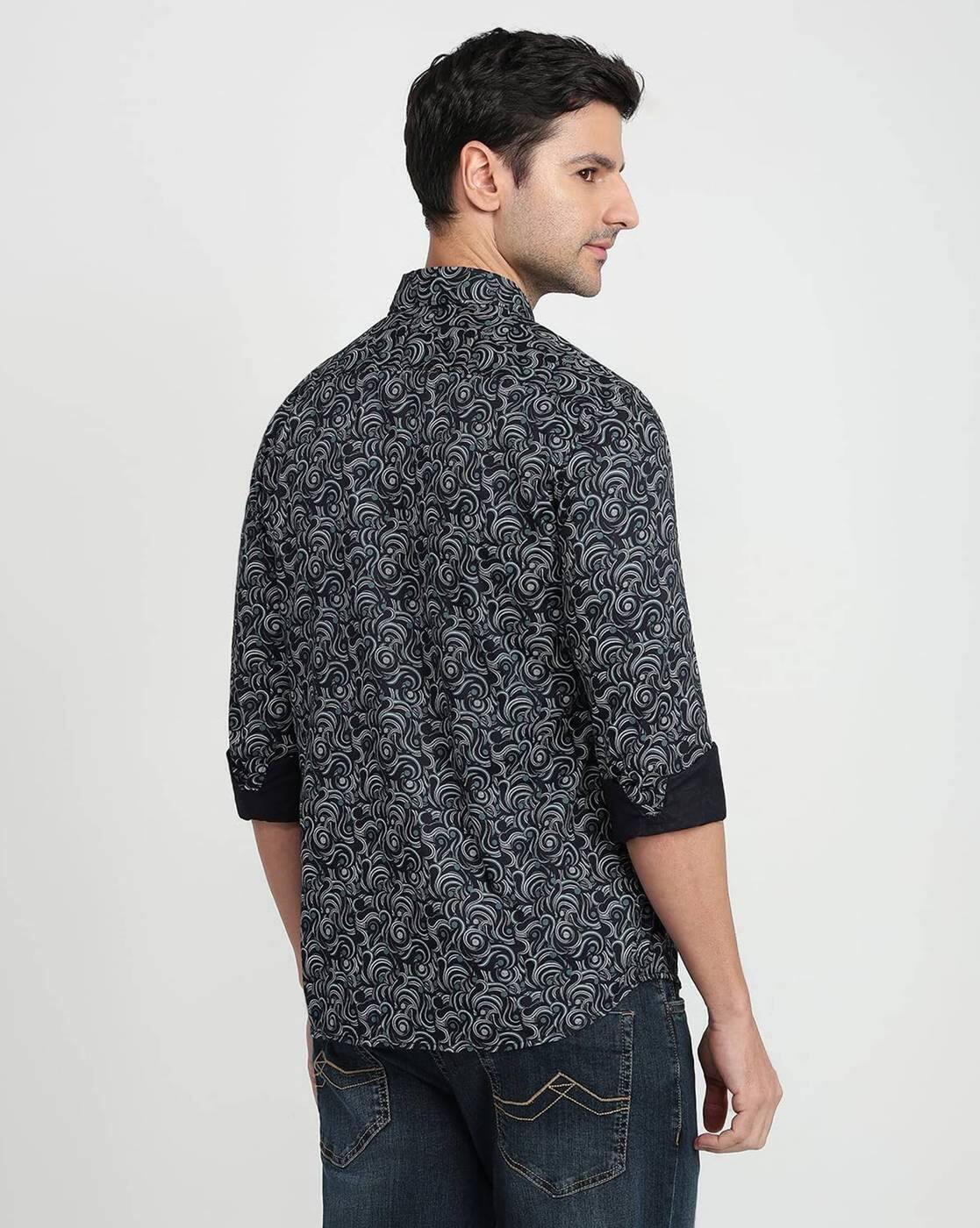PARX-AW25-MC- TOPS SHIRTS, BLUE, 38