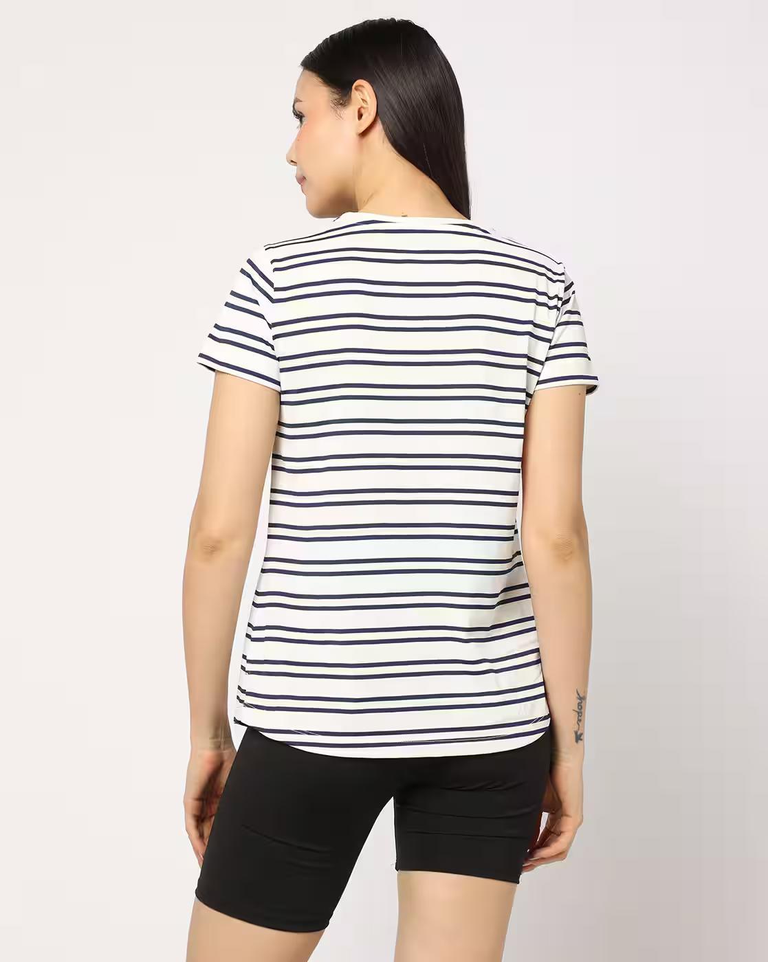 Striper Tee, WHITE, S