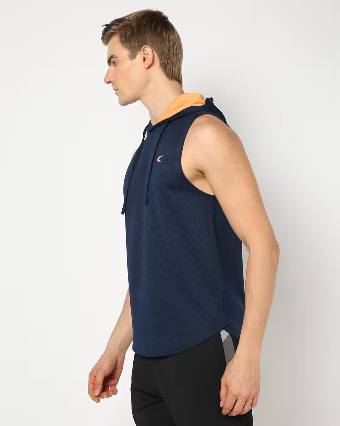 Men Regular Fit Hooded T-Shirt