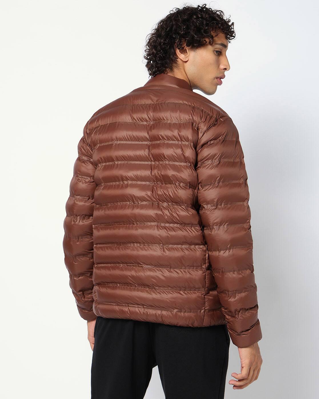 Men Puffer Bomber Regular Fit Jacket