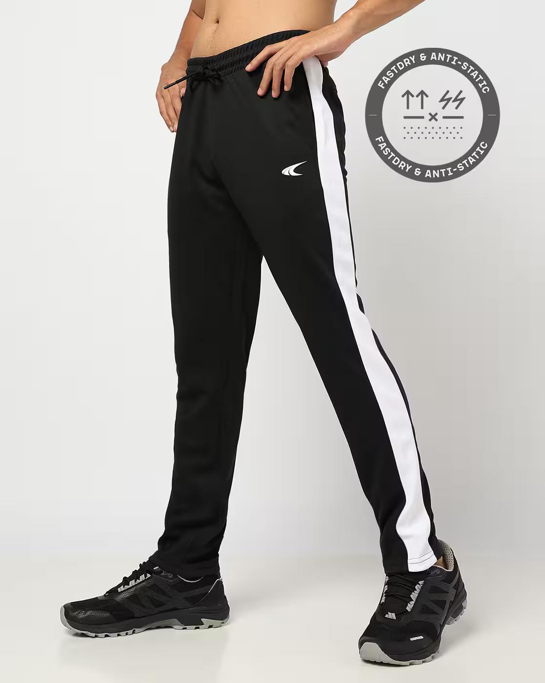 MENS PANEL TRACKPANT, JET BLACK, L