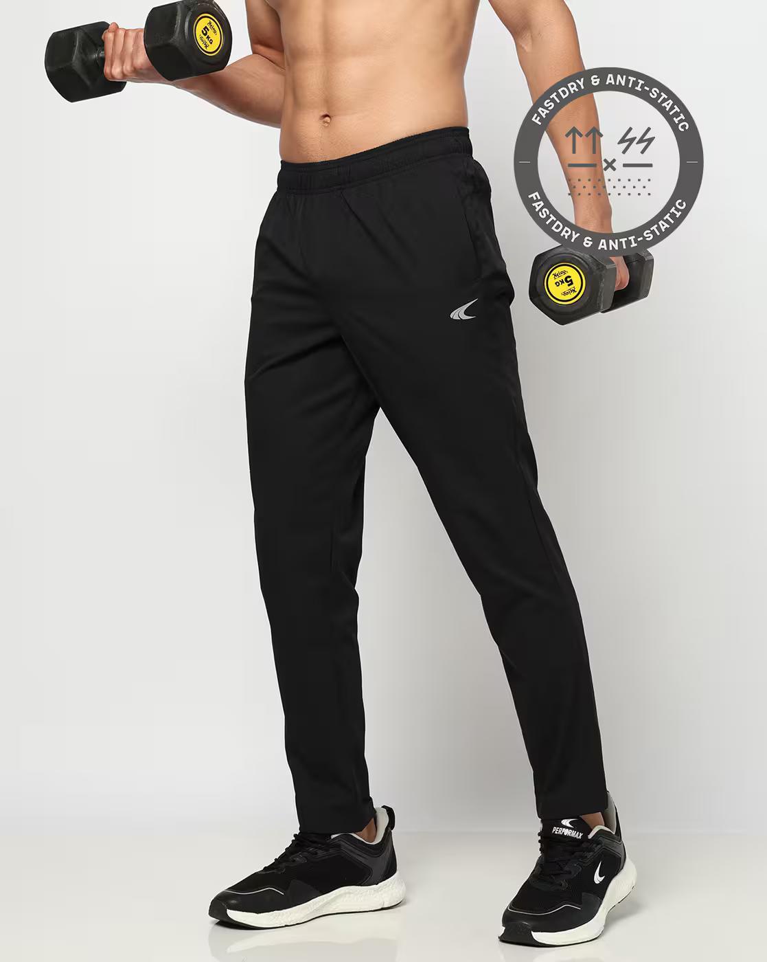 Men Training Woven Structured Straight Track Pants